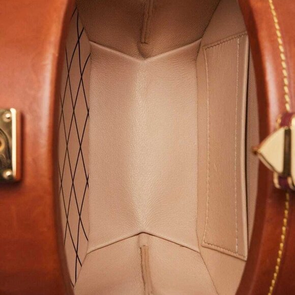 Louis Vuitton Tan Leather Petite Boite Chapeau Catogram Bag - Picture 11 of 12